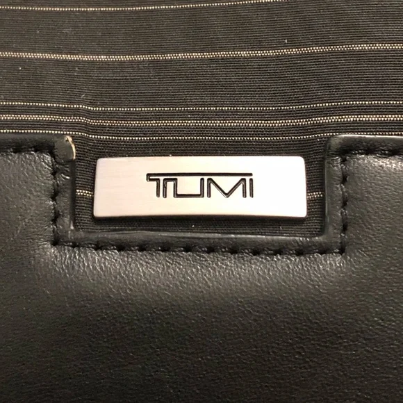 Tumi vintage striped nylon and leather shoulder tote bag - Picture 2 of 7